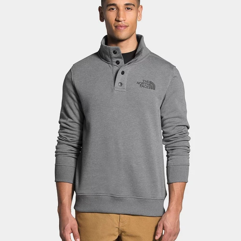 The North Face Men's Snap Neck Fleece Polo Size Small Balsam Green